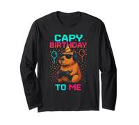 Capy Birthday To Me - Divertido cumpleaños de Capybara Gaming Manga Larga