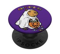 Capy-Boo-Ra Cappy Halloween Divertido Disfraz de Capybara Lindo PopSockets PopGrip Adhesivo