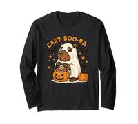 Capy-Boo-Ra Funny Ghost Capybara Halloween Costume Manga Larga