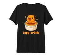 Capy-Brulee Capybara Creme Brulee Kawaii Lindo Francés Camiseta Premium
