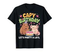 Capy Cumpleaños Capibara Y Axolotl Cumpleaños Niñas Niños Niños Camiseta