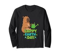Capy Earth Day Capybara Earth Day Cute Rodent Women Men Manga Larga