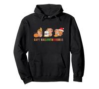 Capy Hallowthankmas Capybaras Halloween Thanksgiving Xmas Sudadera con Capucha