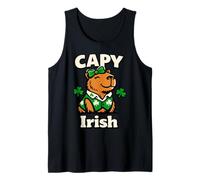 Capy Irish Girl Capybara St. Patrick's Day Celebration Camiseta sin Mangas