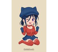 Capy Mitta Chibi Cute Anime Notebook: 6x9 120 Pages, Diary, Matte Finish Cover, Planner, Journal, 6Lined College Ruled Paper