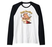 Capy Noodles Funny Capybara Ramen Comida para llevar Camiseta Manga Raglan