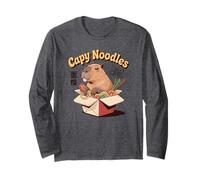 Capy Noodles Funny Capybara Ramen Comida para llevar Manga Larga