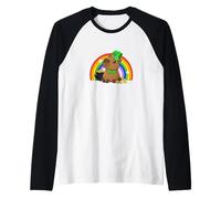 Capy Saint Patricks Day St Paddy's Green Shamrock Capybara Camiseta Manga Raglan
