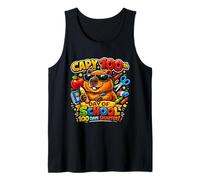 Capybara 100 días de Clases Capy 100 Days Smarter Cute Camiseta sin Mangas