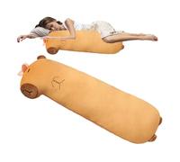 Capybara - Almohada de cuerpo largo, peluche suave de peluche | Extraíble y lavable Capybara de peluche para , compañero de sueño para niños, cojín de siesta, decoración de dormitorio y gema