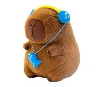 Capybara , animal relleno de Capybara,Decoración del hogar animal de dibujos animados Decoración del hogar | Juguete de peluche de almohada de relleno de capibara marrón suave para familiares, amigos,
