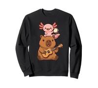 Capybara Axolotl Band Music Kawaii Animal Lover Kids Sudadera
