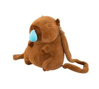 Capybara Backpack, Lightweight Cartoon Plush Bookbag, Casual Bag With Straps, Soft And Fun Travel Daypack, Ideal For Outdoor Cycling, Hiking, And Everyday Use 13.78 Inches