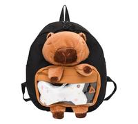 Capybara Backpack - Trendy College Bookbag Design, Plush Animal Backpack for Girls and Boys, Large Capacity School Bag Style, Lightweight Travel Carry Feature Everyday Campus Essentials Usage