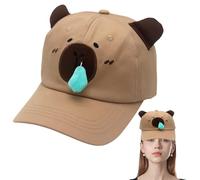 Capybara Baseball Cap, Embroidered Cute Animal Cosplay Cap for Capybara Lovers, 10,63 pulgadas Funny Hats Adjustable Comfortable Animals Accessories for Easter, Birthday, Acción de Gracias