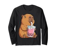 Capybara Beber Boba Bubble Tea Kawaii Lindo Anime Meme Manga Larga