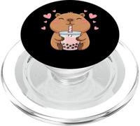 Capybara Beber Boba Tea Lover Girls Kids Cute Capybara PopSockets PopGrip para MagSafe