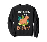 Capybara Bird Friendship Cute Don't Worry Be Capy Cita Sudadera