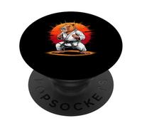 Capybara Black Belt Taekwondo Karate Martial Artist PopSockets PopGrip Adhesivo