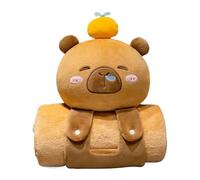 Capybara Blanket - Capybara Shape Kids Sleeping Mat, Waterproof Cute Soft Travel Pillows, Comfortable Soft Flannel Blankets Napping Throw Blankets For Family, Friends, Pool, Garden Or Beach