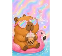 Capybara Boba Notebook: A laid-back capybara, bubble tea, and a very good day by the pool