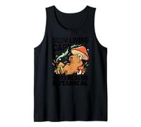 Capybara botánico de pantano de Acuarela Slow Living Capy Camiseta sin Mangas