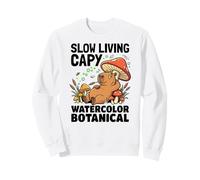 Capybara botánico de pantano de Acuarela Slow Living Capy Sudadera