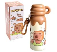 Capybara Botella Termica, 500ML Taza Térmicas para Niños Térmica de Acero Inoxidable Gran Capacidad Botellas Tazas Térmicas con PajitaTérmico Botella de Agua Fip-top para Colegio Deporte