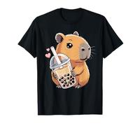 Capybara Bubble Tea Kawaii Niña Disfraz De Capibara Camiseta