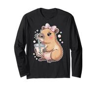Capybara Bubble Tea Lovely Cute Capyboba Boba Milk Tea Manga Larga