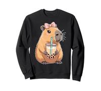Capybara Bubble Tea Lovely Cute Capyboba Boba Milk Tea Sudadera