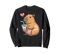 Capybara Bubble Tea Lovely Cute Capyboba Boba Milk Tea Sudadera