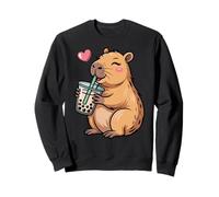 Capybara Bubble Tea Lovely Cute Capyboba Boba Milk Tea Sudadera