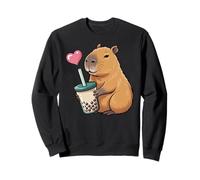 Capybara Bubble Tea Lovely Cute Capyboba Boba Milk Tea Sudadera