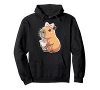 Capybara Bubble Tea Lovely Cute Capyboba Boba Milk Tea Sudadera con Capucha