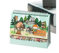 Capybara - Calendario de escritorio 2026, calendario de 12 meses con bonito diseño de animales, material duradero con páginas fáciles, planificadores de Adviento para casa, oficina, aula, estudio y
