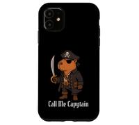 Capybara Call Me Capytain Pirata Animal Lover Niños Niñas Niño Carcasa para iPhone 11