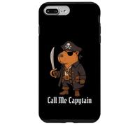 Capybara Call Me Capytain Pirata Animal Lover Niños Niñas Niño Carcasa para iPhone 7 Plus/8 Plus