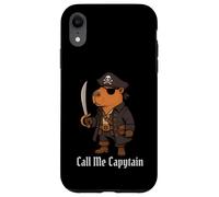 Capybara Call Me Capytain Pirata Animal Lover Niños Niñas Niño Carcasa para iPhone XR
