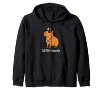 Capybara Call Me Capytain Pirata Animal Lover Niños Niñas Niño Sudadera con Capucha