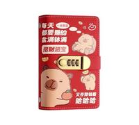 Capybara - Carpeta de desafío de sobres | Cuaderno de control de presupuesto con cerradura, carpeta de ahorro de presupuesto, para autónomos, principiantes, familias, parejas, adultos, oficina en casa