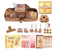 Capybara Case de lápiz, bolsa de Capybara, estuche de lápiz de múltiples capas, gran capacidad, con cremallera, bolígrafos, pegatinas, notas adhesivas y más suministros para niños y estudiantes