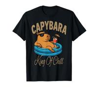 Capybara Chill Vibes Rey de la Relajación - Animal Divertido Camiseta