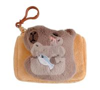 Capybara Coin Pouch - 12x8.5cm Stylish and Adorable Animal Small Coin Bag,Multipurpose Cute Funny Capybara Plush Animal Casual Bag Small Wallet Pendant Strap, Earphone Cord Storage