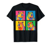 Capybara Cool - Diseño Animal Style Pop Art Colorido Camiseta