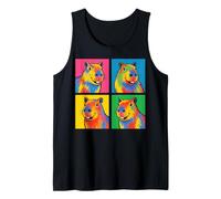Capybara Cool - Diseño Animal Style Pop Art Colorido Camiseta sin Mangas
