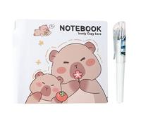 Capybara - Cuaderno de bolsillo capibara, libro pequeño, manual, cuaderno grueso, bloc de notas, cuaderno pequeño, cubierta de , planificador de trabajo y organizador, diario, diseño de capibara