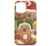 Capybara Cute Kawaii Capybaras Invierno Navidad Acuarela Carcasa para iPhone 13 Pro MAX