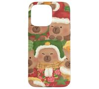 Capybara Cute Kawaii Capybaras Invierno Navidad Acuarela Carcasa para iPhone 15 Pro MAX