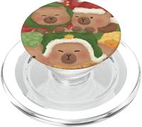 Capybara Cute Kawaii Capybaras Invierno Navidad Acuarela PopSockets PopGrip para MagSafe